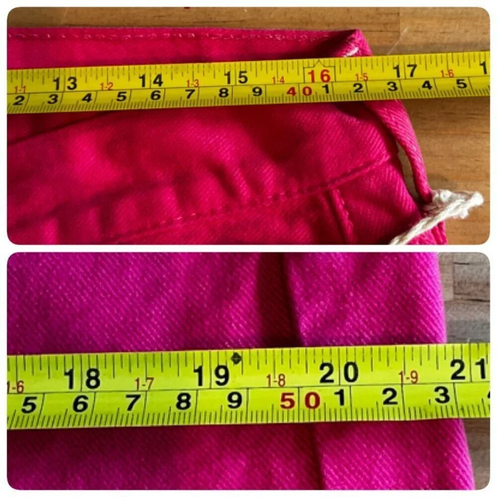 Etica Womens Rhea Mid Rise Straight Leg Denim Size 30 in Raspberry Pink - Picture 7 of 9